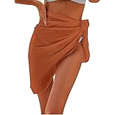 ZAFUL Women's Sarong Coverups Beach Wrap Sheer Bikini Wraps Chiffon Cover Ups for Swimwear