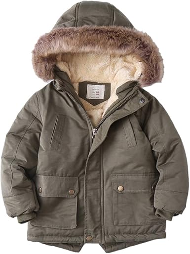 boys fur hood parka