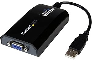 StarTech.com USB to VGA Adapter External USB Video Graphics Card for PC and MAC 1920x1200 Display Adapter USB2VGAPRO2