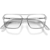 LONDON MOLE® Spy reading glasses | Cool square shaped pilot style readers | Men’s Women’s Unisex | Spring hinges