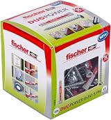 fischer DuoPower 6 x 50 S PH Plug and Screw Set for Concrete Bricks Gypsum