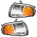 AutoandArt Brock Replacement Set Driver and Passenger Park Signal Corner Marker Lights Lamps Compatible with 1995-1996 Camry 81620-33030 81610-33030