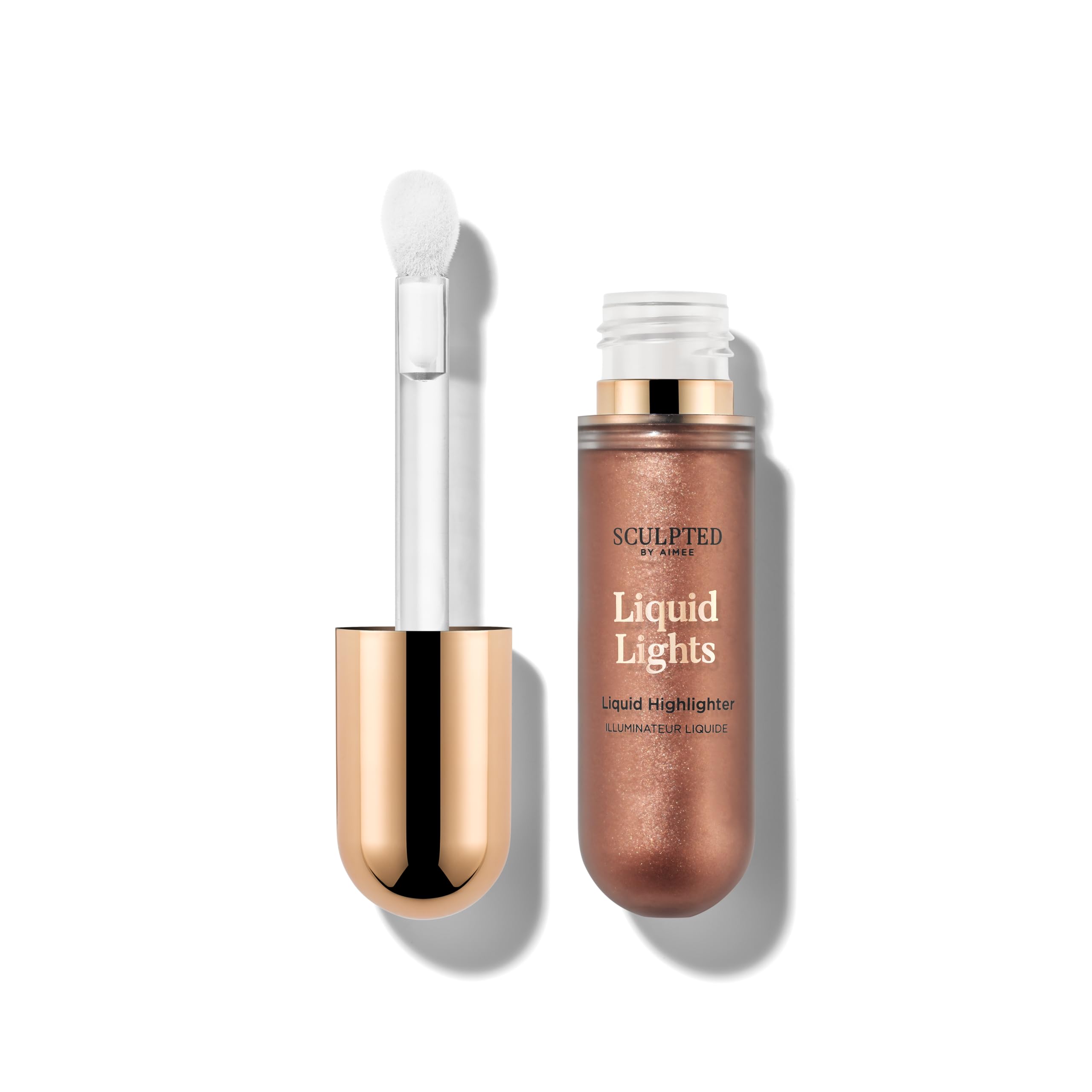 Liquid Lights Highlighter from Sculpted by Aimee (Copper Glow) – 20g Vegan Dewy Highlighter for Radiant Glow – 3 Shades for Golden, Opal or Copper Highlight Effect