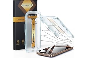 MRGLAS 4-Pack TOP 9H+ Glass for iPhone 16 Pro Max Screen Protector [Auto Alignment Kit] [10X Military Protection] UNBREAK Tempered Glass for 16 ProMax 6.9 inch Longest Durable Case-Friendly
