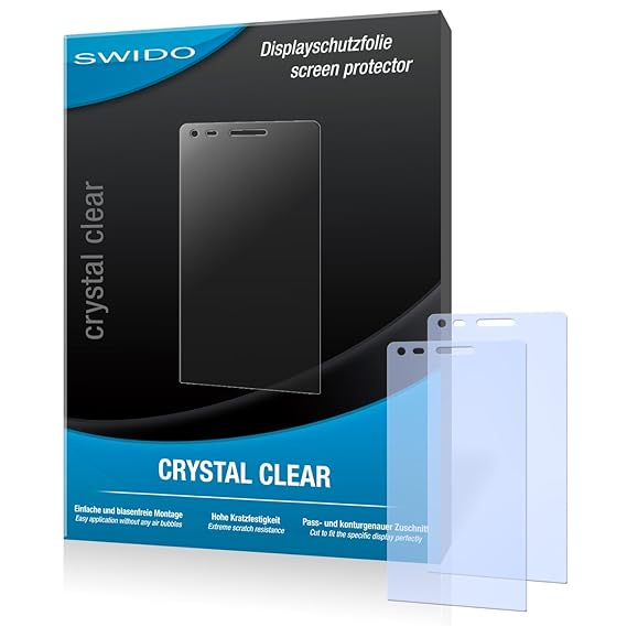 SWIDO® Displayschutz für Huawei Ascend G6 [4 Stück] Kristall-Klar, Hoher Härtegrad, Schutz vor Öl, Staub und Kratzer/Schutzfo