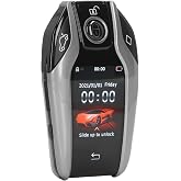 Key Cover LCD Universal Smart Fob,Keyless Entry and Remote Control Universal TK800+ LCD Touch Sn Smart Key Remote Keyless Entry for All Start Stop Engine Button Red(Silver)