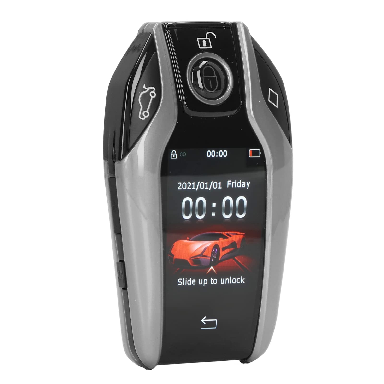KIMISS Smart Remote Car Key, Universal TK800+ LCD Touch Screen Smart Key Remote Keyless Entry for All Start Stop Engine Button Models (Silver)