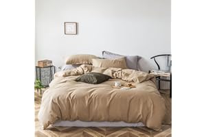 Cottonight Champagne Comforter Set Queen Beige Khaki Bedding Comforter Set Full Solid Taupe Blanket Quilts Cotton Soft Breathable Beige Sand Color Deep Champagne Modern Comforter Set for Women Men