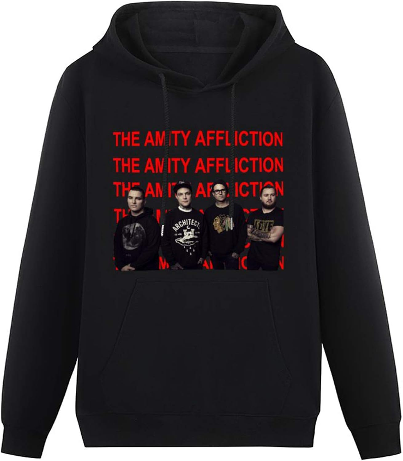 Mens The Amity Affliction Band Hoodies Long Sleeve Pullover Loose Hoody