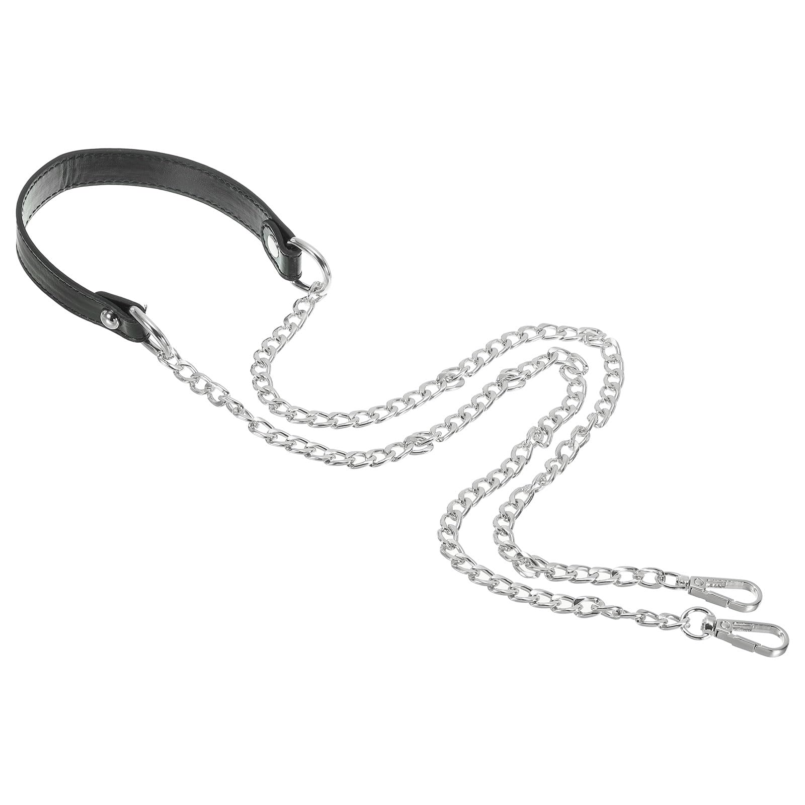 PATIKIL 47 Inch Purse Chain Strap, Leather Metal Chain Strap Replacement Chain for Bag Shoulder Crossbody Clutch Handbags, Silver Tone