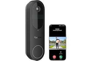 REOLINK Wireless 2K Battery Video Doorbell Camera, 150°x150° Head-to-Toe View, 2.4/5 GHz WiFi, Battery or Wired Power Options, Two-Way Talk, Person/Vehicle/Package Detection(Chime not Included)