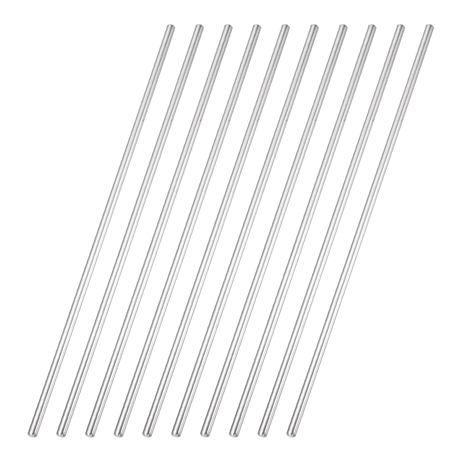 sourcing map 10 Pack RC Wheel Axle Pin, 4x200mm Steel Hex Wheel Hub Nut Pin Replacement for DIY RC Car Truck Boat Helicopter Model Part, Silver