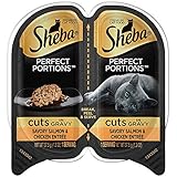 Sheba Perfect Portions Wet Cat Food Cuts In Gravy Savory Salmon & Chicken Entrée, (24) 2.6 Oz. Twin-Pack Trays
