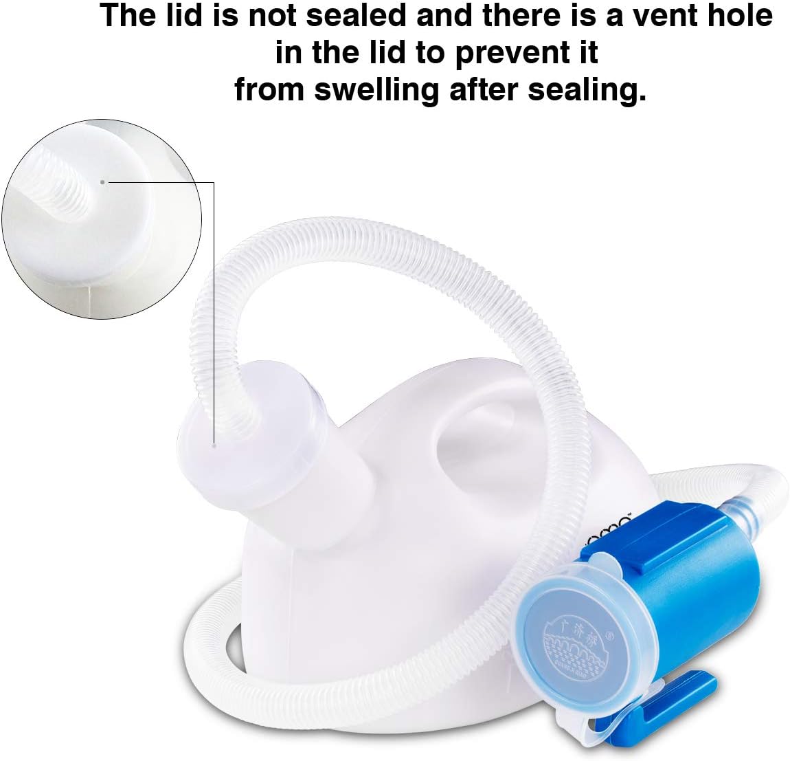 Portable Urinals for Men, OOCOME Men Urinal Bottle Spill Proof Reusable Male Pee Bottle Camping Toilet Thicken Men's Potty 2000 ml 45.2" Long Tube with Lid: Health & Personal Care