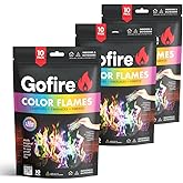 Color Flame Packets - Safe for Indoor & Outdoor Use - 1 Hour Burn for Campfires, Fireplaces, Firepits - No Need to Open Just 