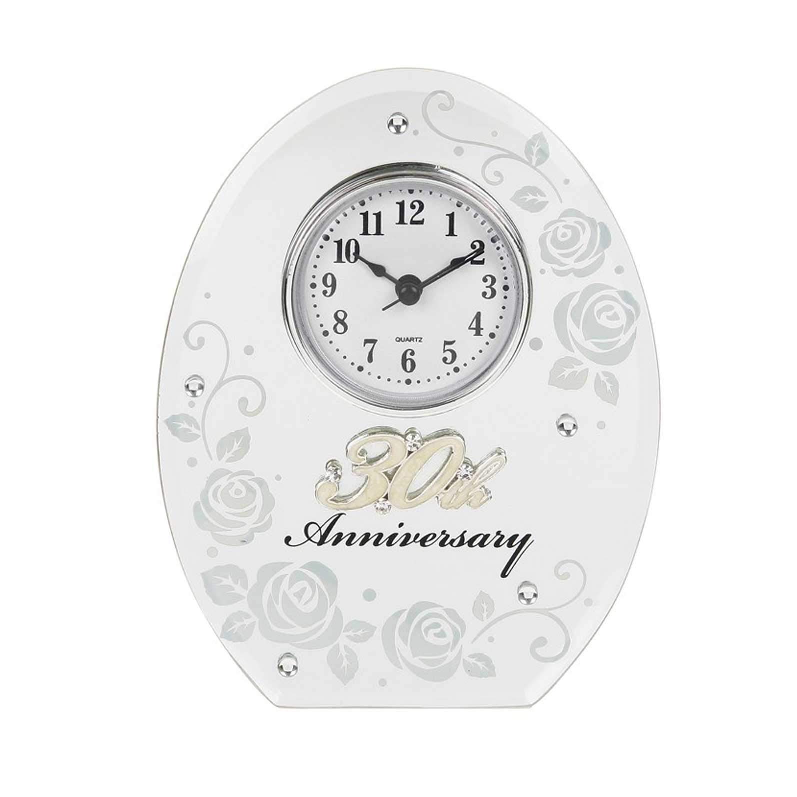 Shudehill 30th Wedding Anniversary Clock Gift, 17cm x 13cm