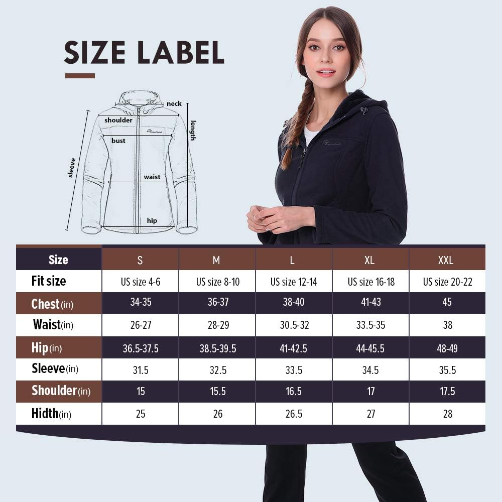 Fleece Jacket Women-Waterproof Plush Lining Hoodies Full-Zip Rain Coats at  Women's Coats Shop
