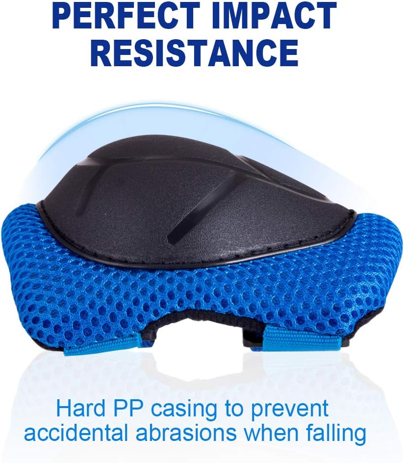 HOCALISS Knee Pads for Kids Kneepads and Elbow Pads Kids Protective Gear Set Toddler Knee Pads and Elbow Pads Wrist Guards for Skates Skateboard Inline Skating Cycling Bike Rollerblading Scooter : Sports & Outdoors