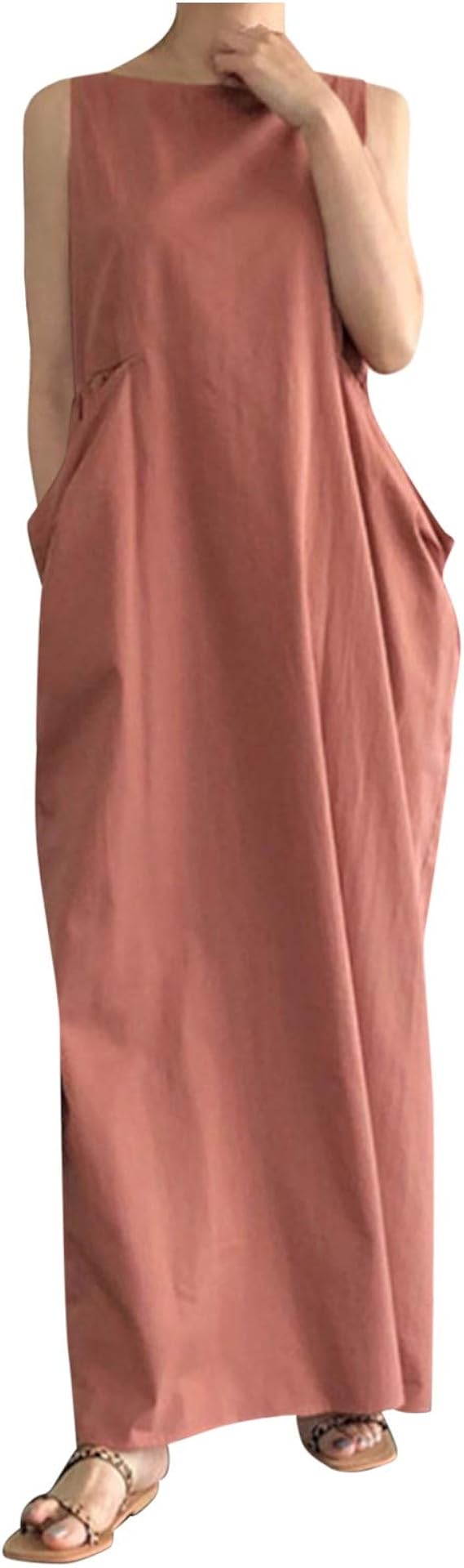 Amazon Co Jp Kiomigirl マキシワンピース レディース 春夏 ロングワンピース カジュアル 無地 ポケット付き チュニック ワンピース ゆったり シャツワンピース ロング 大きいサイズ 体型カバー 夏 ワンピース 韓国 リゾートワンピース 旅行 普段着 通勤 服