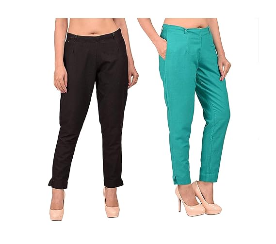 Buy FASHIONSWIPE Women Regular Fit Trousers/Pants Slim Fit Straight
