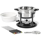Starfrit Fondue Set - 3-in-1 Meat, Cheese, Chocolate - 12-Piece - Adjustable Safety Burner - 1.6 L Capacity
