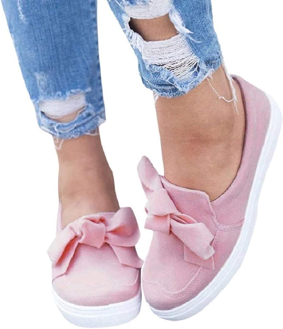 nubuck loafers casual bowknot shoes