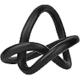 juju Knot Decor Black and Gold Decor - Gold Decor Black Decor for Living Room - Black Home Decor Gold Home Decor - Gold Office Decor Black Room Decor - Gold Desk Accessories Gold Room Decor (L, Black)
