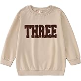 AG AGUU Birthday Sweatshirts for Toddler Baby Boys Girls One-Seven Embroidery Letter Party Outfits Shirts Fall Tops