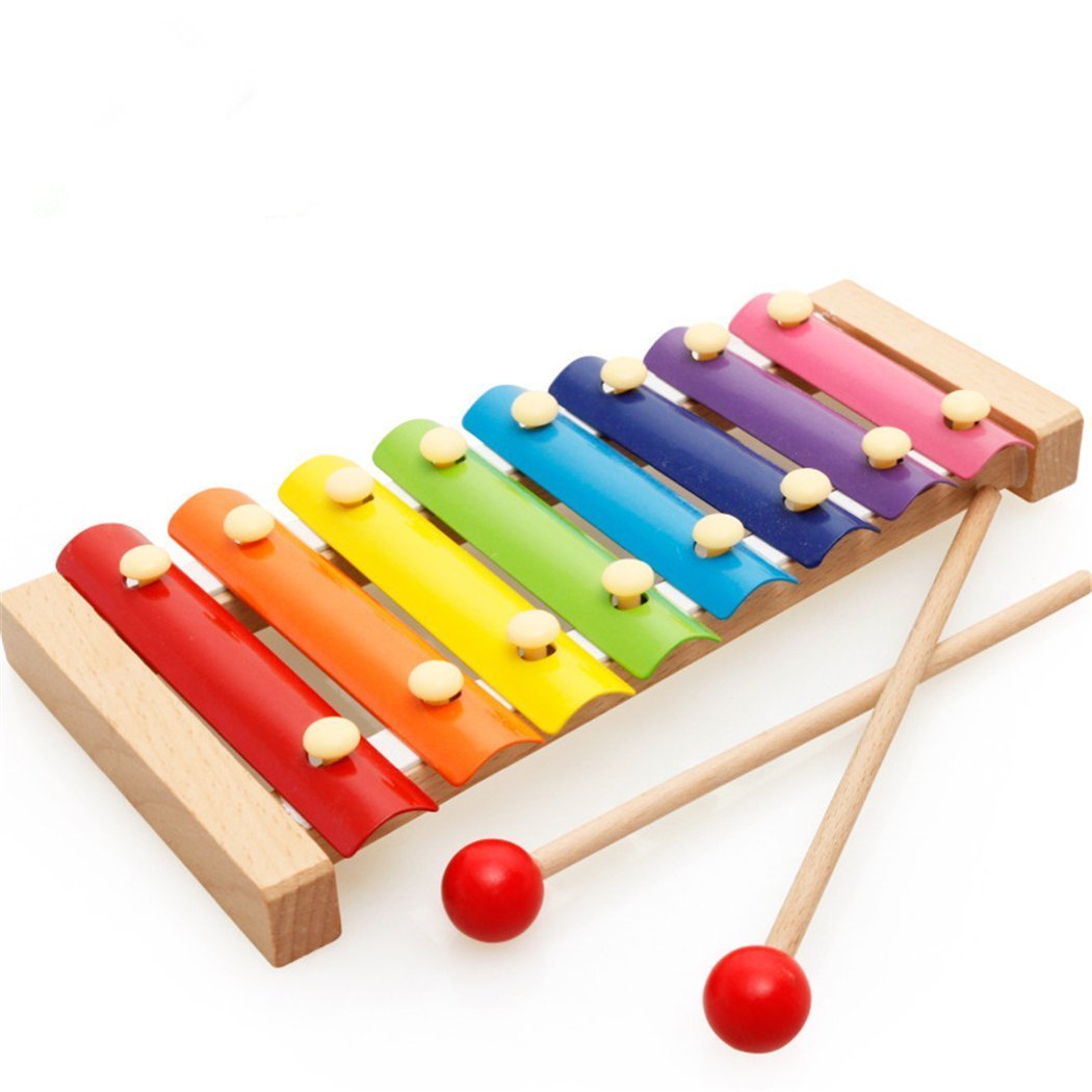 Colored 8 With Piano Instrument Toy Musical Baby Xylophone Wooden Afunti Metal Toddlers Kids For Mallets Child Safe 2 With Key Drums Percussion Musical Instruments Gorgeous Www Klevering Com