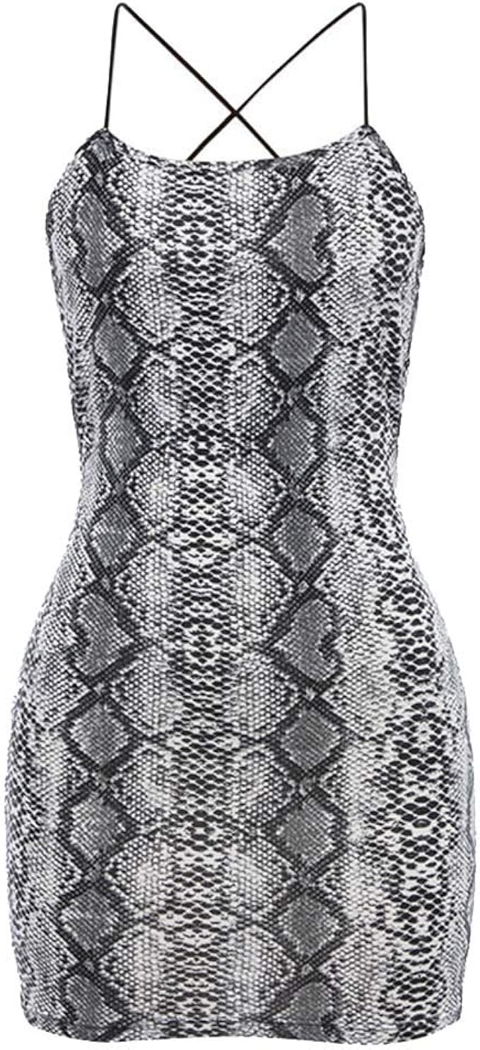 snake print summer dress