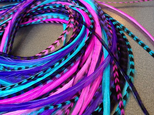 2 Feather+Extensions+Rooster+Feathers+Purple