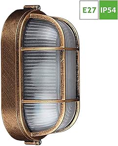 Lámparas de pared de mamparo ovalado, luz impermeable para exteriores