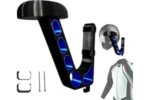 GENERIC Wall Mounted Helmet Hanger – Premium Heavy Duty 3D Printed Hook for Motorcycle, Gaming, Football Helmet, Hat, Bicycle Helmet, Motorcycle Accessories – 3D Printed (Sapphire Blue)