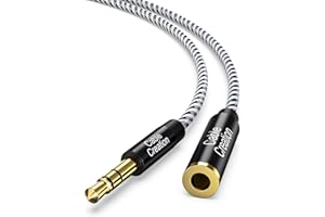 3.5mm Headphone Extension Cable, CableCreation 3.5mm Male to Female Stereo Audio Cable Adapter with Gold Plated Connector, 15