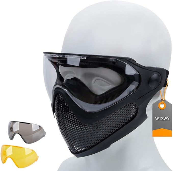 WTZWY de Masque Tactique Airsoft Masques de Maille de