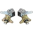 Go Kart Steering Knuckle Spindle, 2pcs 17mm Steel Alloy Front Wheel Hubs Steering Spindle Easy to Install 3 Stud Wheel Hubs S