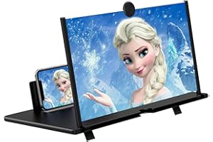 TENLARY 18" Screen Magnifier for Cell Phone – 3D HD Magnifing Screen Enlarger Projector for Movies Videos and Gaming – Foldable Phone Stand Holder with Screen Amplifier–Compatible with All Smartphones