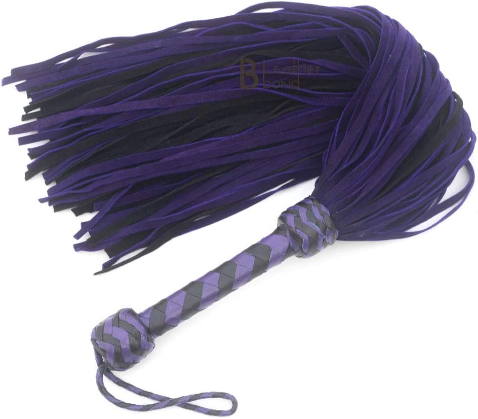 Real/Genuine Cowhide Suede Leather Whip Horse Training and