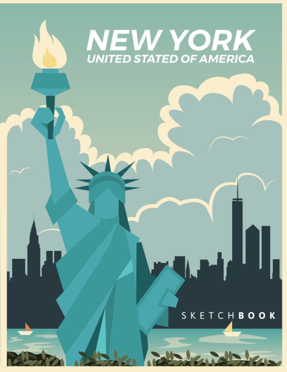 Sketch Book New York: Notebook for Drawing, Writing, Painting, Sketching or Doodling, 120 Pages, 8.5x11