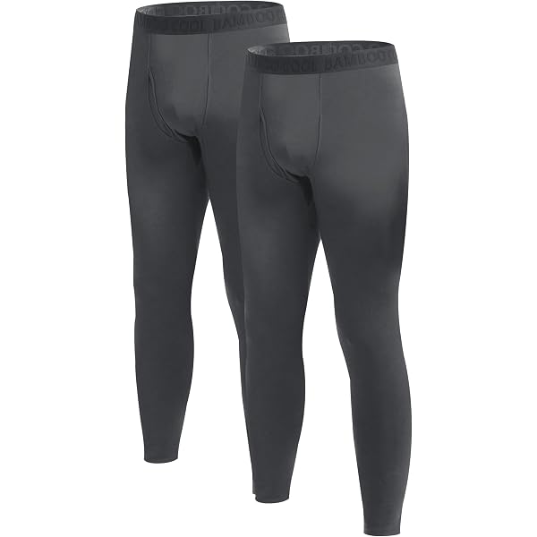 Men's Winter Fleece Bamboo Viscose Thermal Underwear Pants