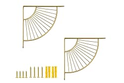 Z Metnal Mid Century Modern Shelf Brackets, Brushed