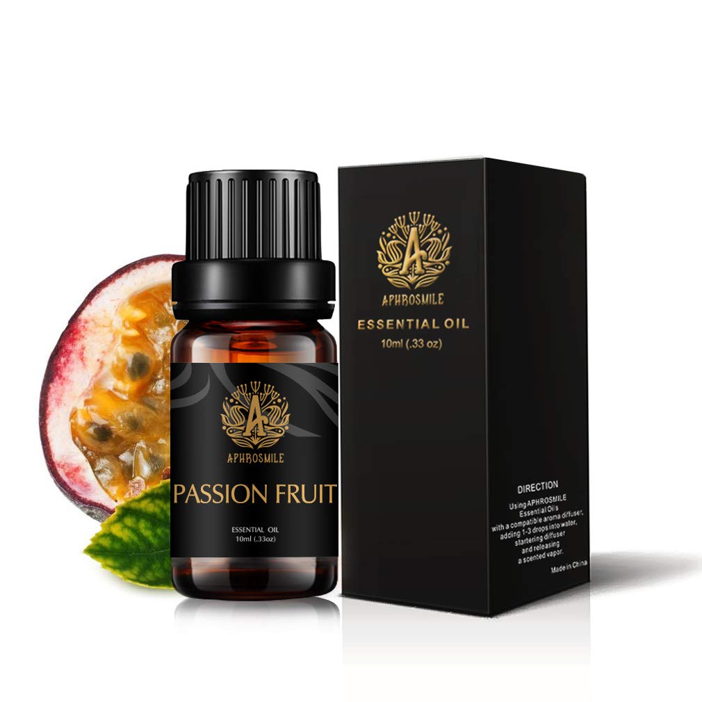 Passion Fruit Essential Oil for Diffuser, Therapeutic Grade Passion Fruit Scented Oil, 100% Pure Aromatherapy Essential Oil Passion Fruit Fragrance for Massage, Humidifier 0.33oz-10 ml