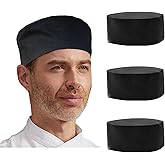 Hyzrz 3 Pcs Unisex Vent Chef Hats Adjustable Kitchen Cooking Caps with Breathable Mesh Top for Chefs Cooker and Worker