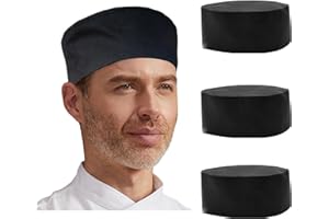 Hyzrz 3 Pcs Unisex Vent Chef Hats Adjustable Kitchen Cooking Caps with Breathable Mesh Top for Chefs Cooker and Worker