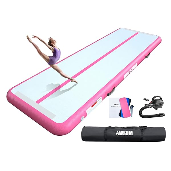 AWSUM AIR GYMNASTICS MAT 10FT/13FT/16FT/20FT/23FT INFLATABLE TUMBLE TRACK...