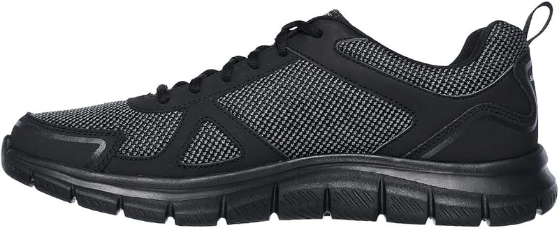 Track Bucolo, Zapatillas de running Hombre, Negro (Black Leather/Mesh/Trim), 42 EU