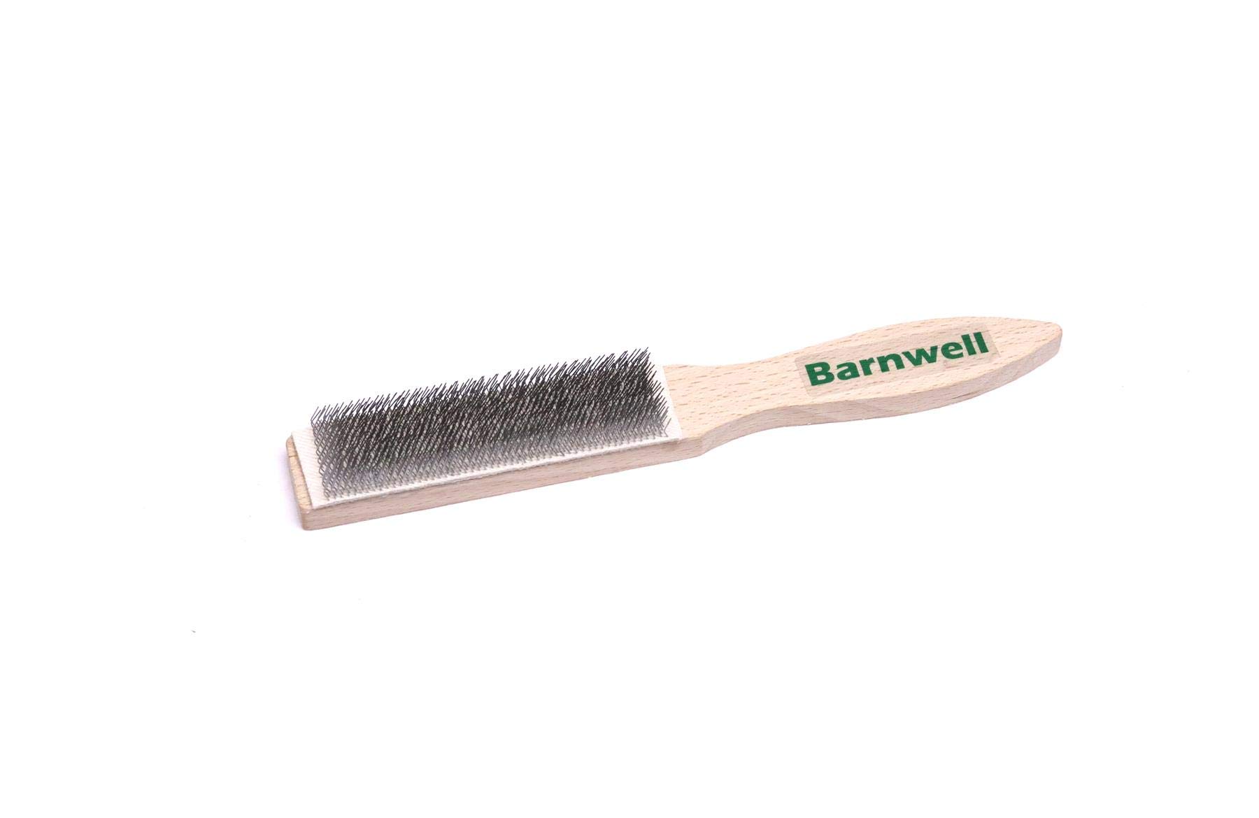 Barnwell 210mm x 25mm Hand Metal Wood Engineers File Cleaning Wire Brush Card Wooden Handle