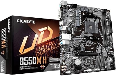 Gigabyte B550M H mATX Motherboard AMD AM4 Socket DDR4 M.2 RGB Fusion