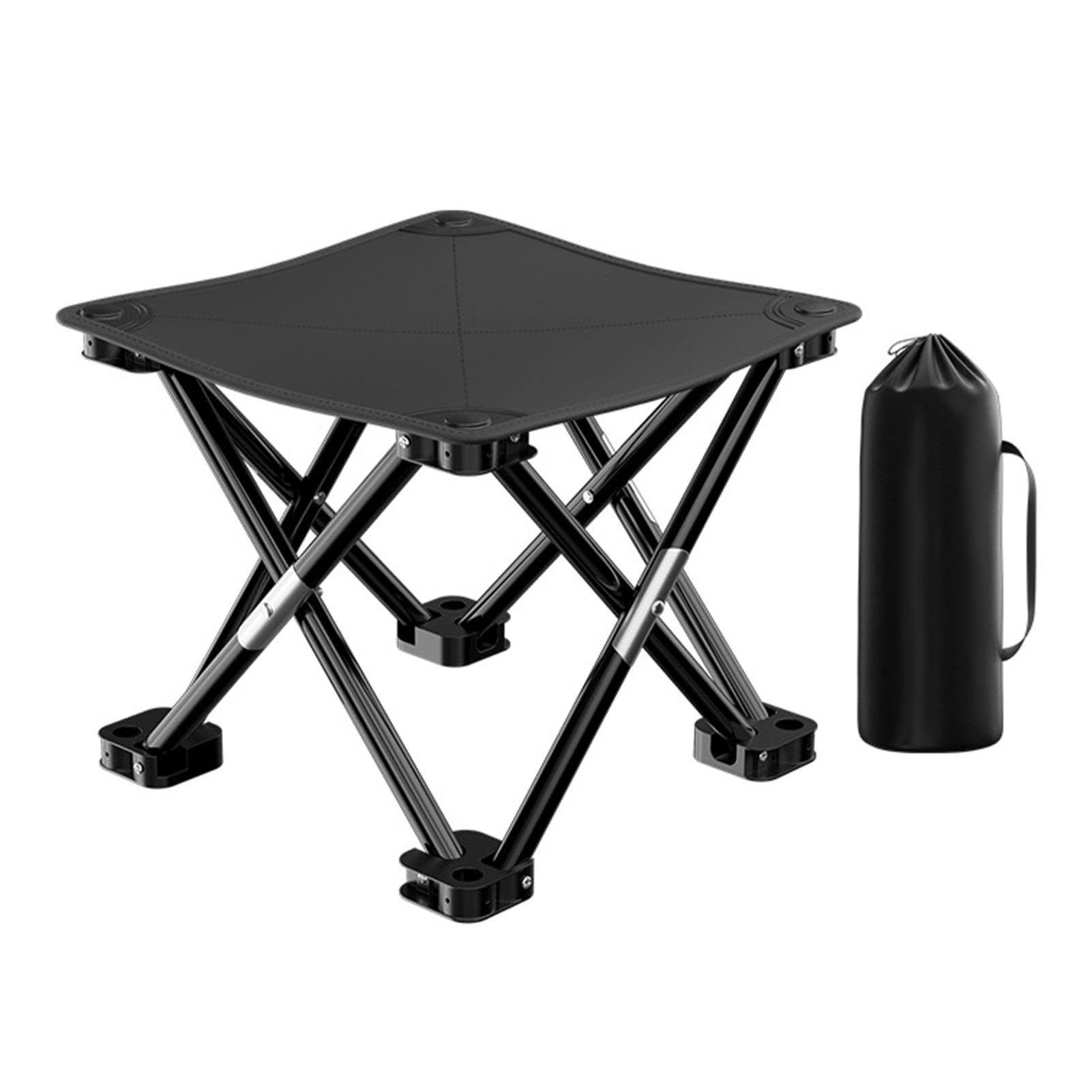 Photo 1 of Olnverath Portable Folding Camping Stool, Outdoor Camping Lightweight Small Chair for Gardening Fishing BBQ Hiking and Beach, Stool Seat with Carry Bag(Black)