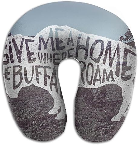 Give Me A Home Where The Buffalo Roam Travel Pillow U Shaped Pillow Memory Foam Washable Cover For Travel,Home,Neck Pain,Airplane,Car,Bus Or Camping